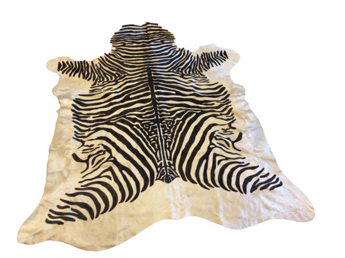 Cowhide area rug - area, black