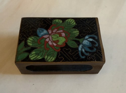 Antique brass enameled - brass, chinese