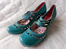 Hush Puppies 'Freya' teal leather shoes UK 6.5, excellent condition
