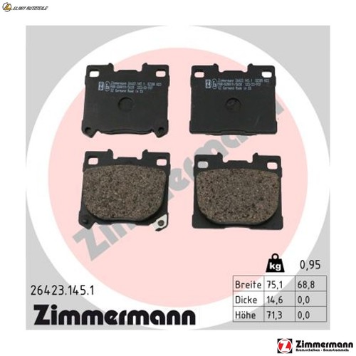 Brake pad set disc - brake,
