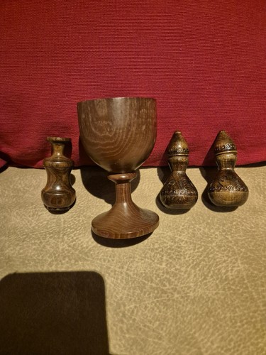 Hand turned wooden goblet - hand,