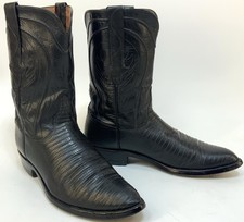 Lucchese 9 D Exotic Black Teju