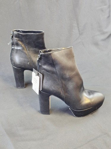 Zara leather platform ankle - leather,