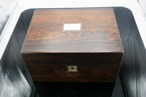 Victorian rosewood vanity box - rosewood,