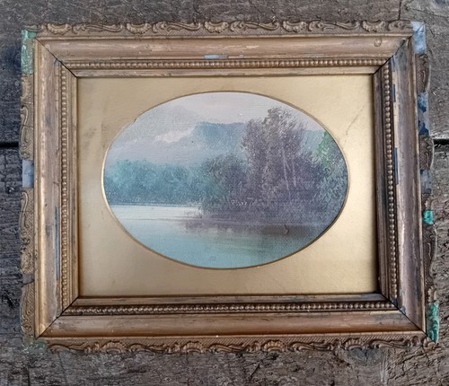 Antique oil painting - antique, painting.