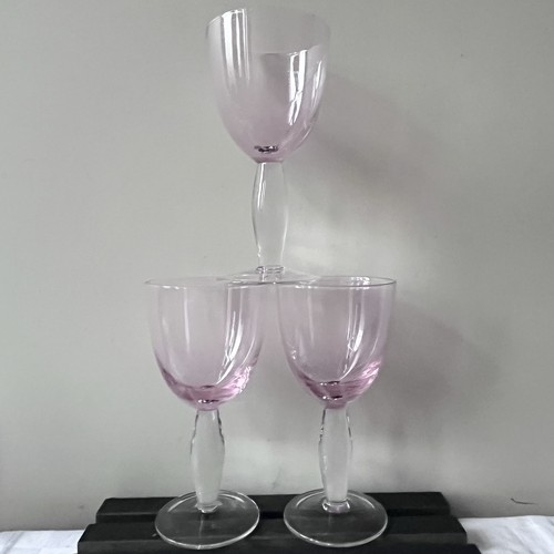 Hand blown pink clear - blown, large