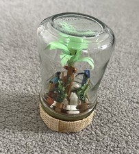 Vintage Whimsey Philippines Folk Art Diorama - Figures In A Glass Jar