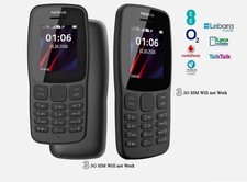 Nokia 106 Dual Sim 4G Brand New Black Unlocked + £10 EE Top-Up Big Buttons