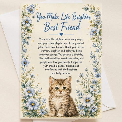 Best friend birthday card - friend,