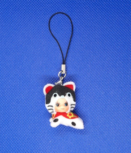 Kewpie doll lucky cat charm - doll,