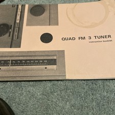 Quad FM 3 Tuner Instruction Booklet Manual 