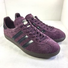 ADIDAS Oregon State Beaver Mens Trainers Suede Oxblood Purple Black UK7 (X277)