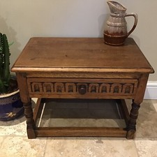 Arts & Crafts Old Charm Oak  Hall Lamp Side Bedside Coffee Table Console