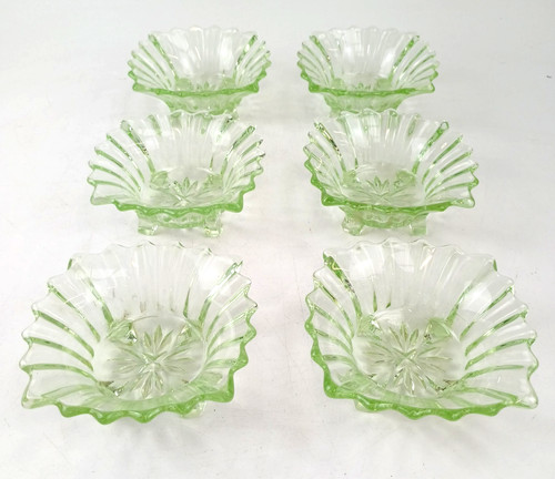 Uranium glass footed - uranium, 5