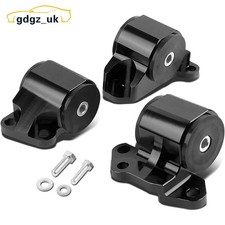 Aluminum 2 Bolt Engine Mount Kit for EG EH/DC D15/D16 B16/B18 Swap Motor Black