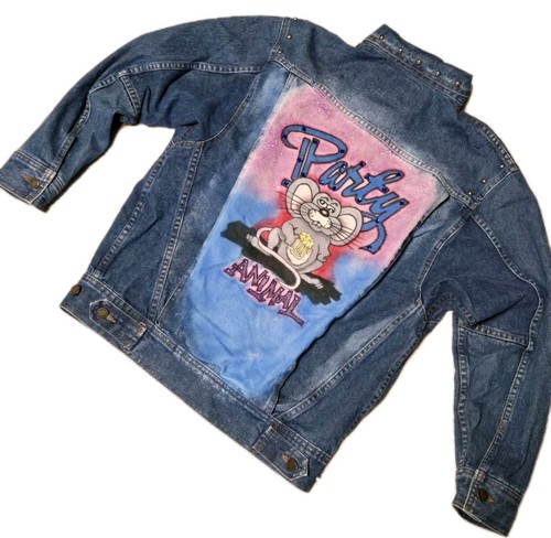 Vtg denim trucker - denim, hand