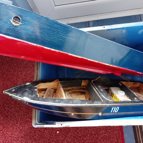 Vintage wooden model boat - wooden,