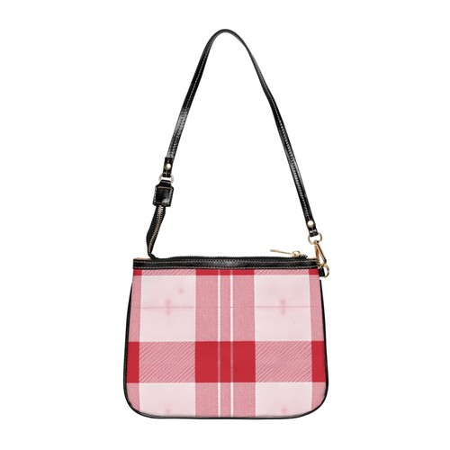 Black white plaid - white, small