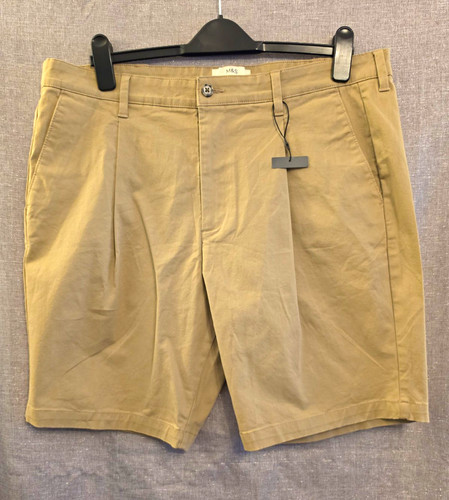 Mens beige chino shorts - m&s,