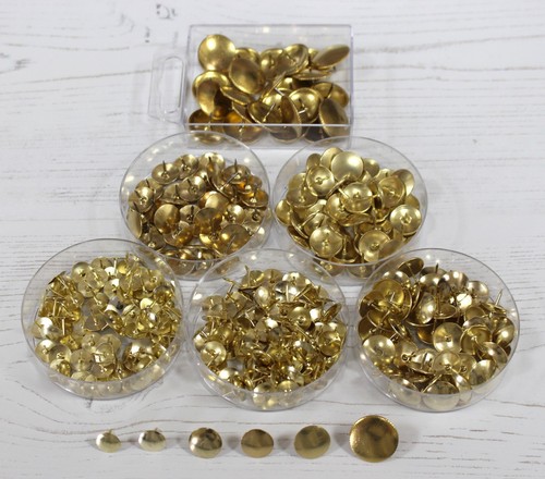 Brass drawing pins - brass, thumb