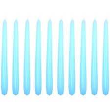 10 x Tapered Dinner Candles 24 cm / 9.45” Unscented 6 Hours Long Burning Time