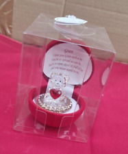 Red Rose Teddy Bear Gran Gift Grandma Granny, Mothers day(box damages)