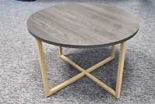 SALE !! Modern Pula Coffee Table in Black Portland Ash with Gold Legs