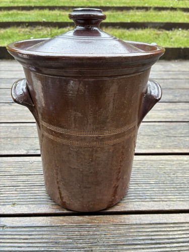 Vintage stoneware jar - stoneware, with