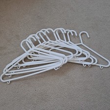 White Baby Children's Plastic Hangers x12 Used