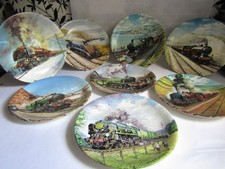 Bradex Davenport 8 Great Steam Train Collection Plates 21 cm Wide From 1989