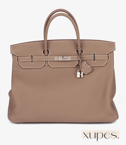 Hermès etoupe togo - etoupe, leather