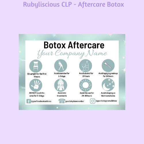 Personalised botox aftercare - botox,
