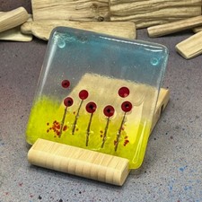 Fused Art Glass Coaster -