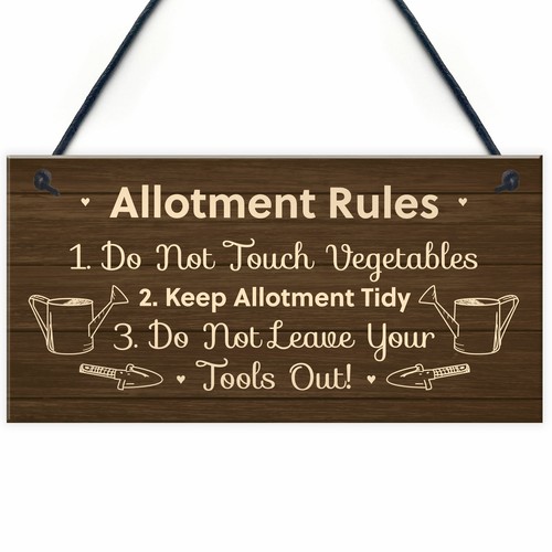 Allotment rules sign hanging - allotment,