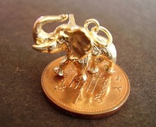 BEAUTIFUL 9CT GOLD '  ELEPHANT '  CHARM CHARMS