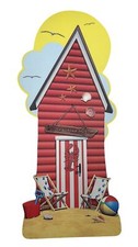 Red Beach Hut Plaque - Red