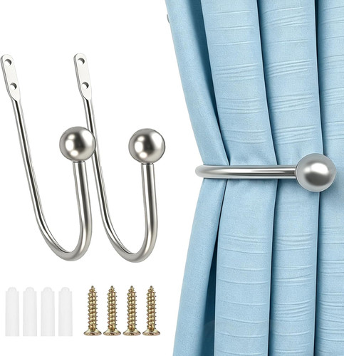 Metal curtain holdbacks pcs - metal, 2