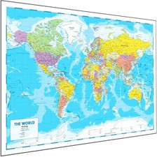 World Map Poster for Wall –