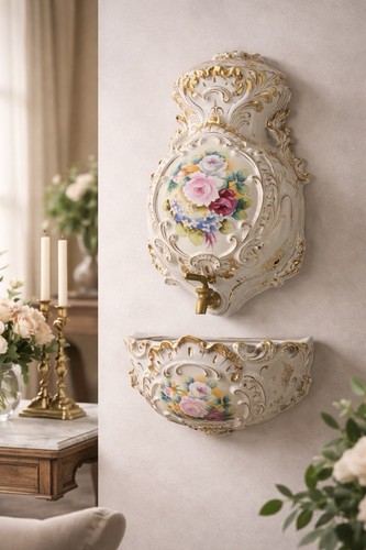 Vintage porcelain wall - wall, lavabo