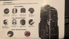 1200D Premium CHAMPKEY Rremium Soft Padded Golf Travel Bag Flight with Wheels