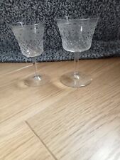 2 X Antique Pall Mall / Lady Hamilton pattern Drinking Glasses 