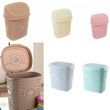Mini Dustbin Office Bathroom Kitchen Waste Rubbish Bin Paper Plastic Desk Bin