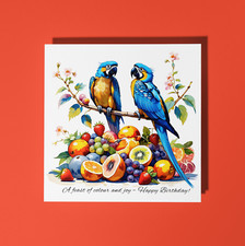 Handmade Two macaws with