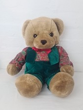 Vintage Allders Large Teddy Bear "20in Xmas, Christmas Soft Bear