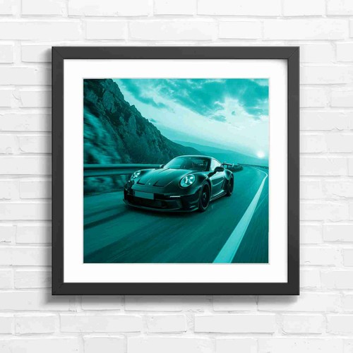 Sports car sunset - sports, mountain