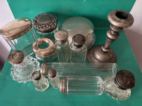 Antique silver topped - silver,