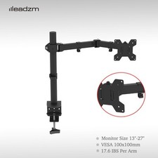 SINGLE ARM DESK MOUNT LCD LED COMPUTER MONITOR BRACKET STAND 13”-27” SCREEN TV