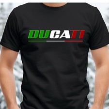 Ducati Italian Flag Style  Motorcycle Printed T Shirt in 5 Sizes