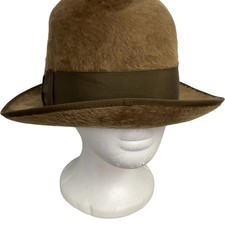 Borsalino Fedora Hat Men's One Size Brown Fur Felt Classic Vintage [UP]