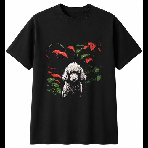 Botanical miniature poodle - botanical,